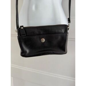 The Trend Black Leather Convertible Belt Bag Crossbody Festival Italy